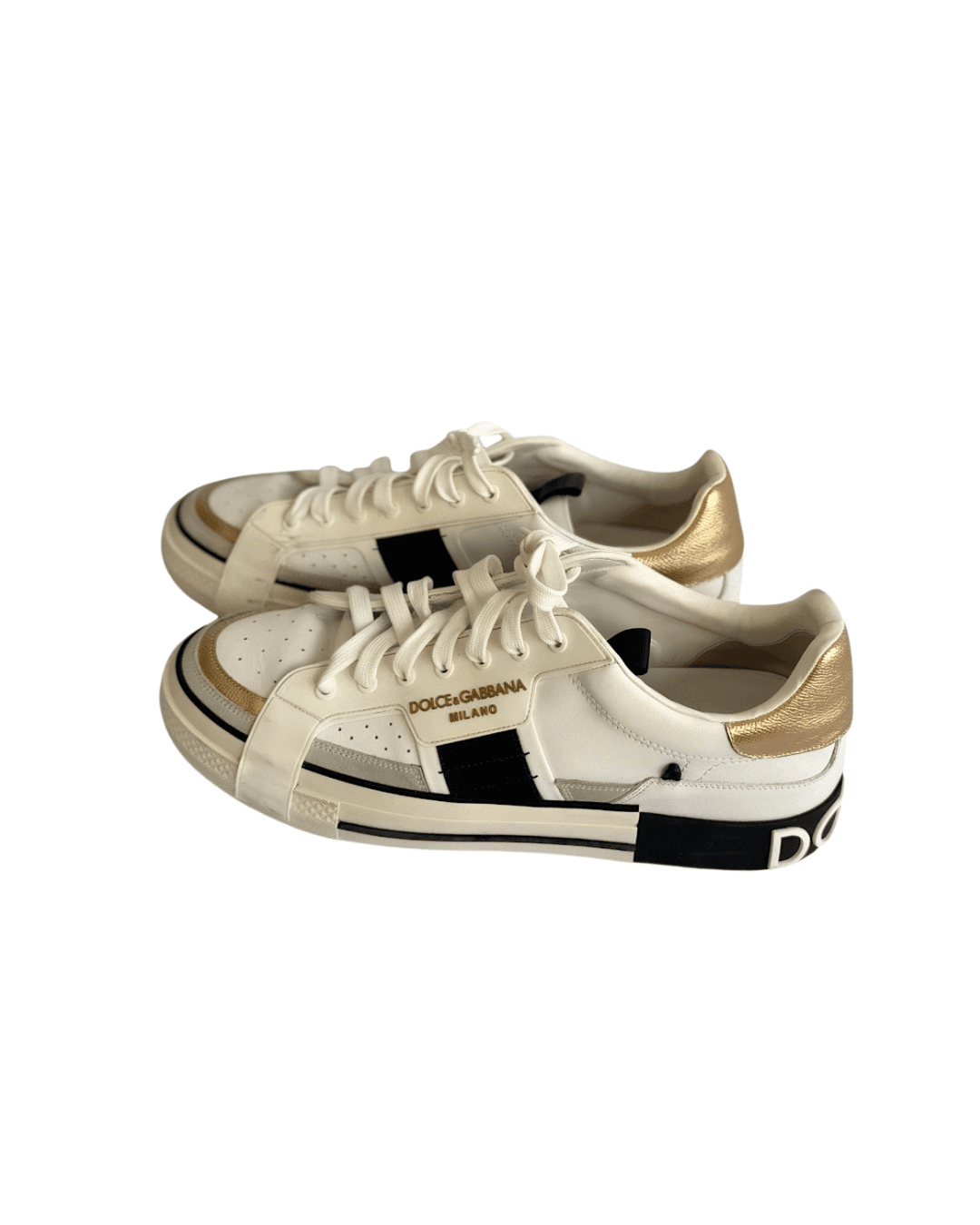 Tênis Portofino – White & Gold